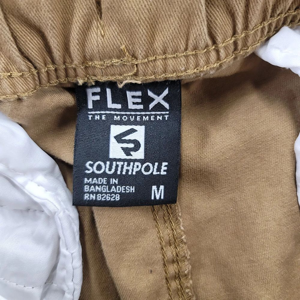 Southpole Pants Mens Medium‎ Brown Flex Drawstring Cuffed Joggers Athleisure - Picture 7 of 11